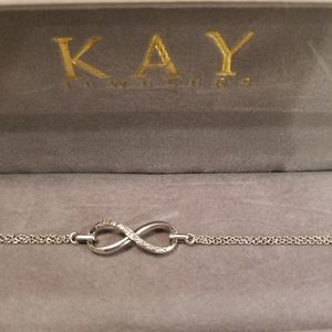 Diamond infinity bracelet 925 Kays